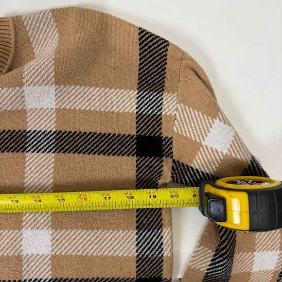 ANTHROPOLOGIE | hi-low jacquard sweater | medium | laundry by Shelli Segal | pla - Picture 9 of 10